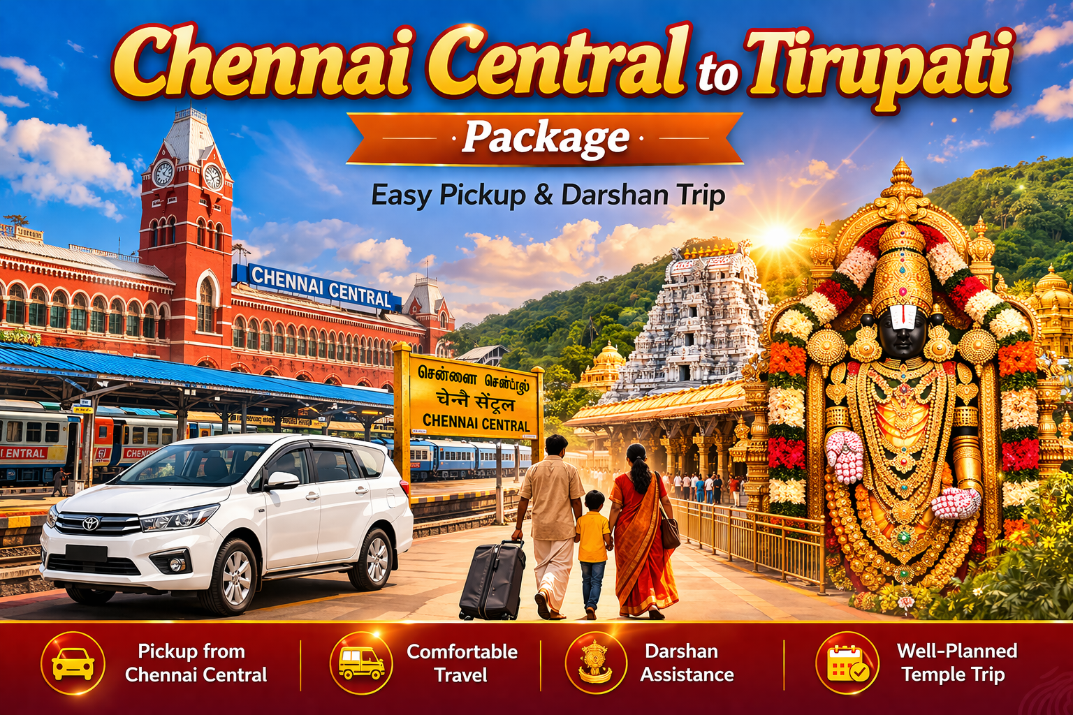 Chennai egmore to tirupati package